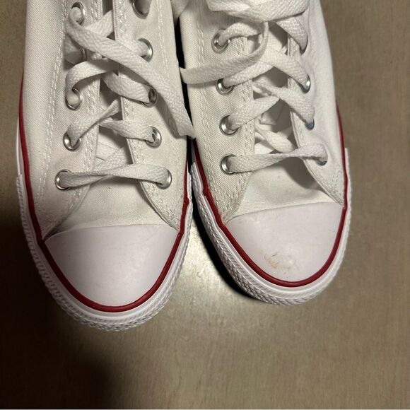 Converse Chuck Taylor All Star Low White Canvas Sneakers YouTube Logo 9.5 - Picture 11 of 15